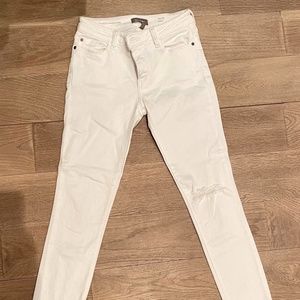 DL1961 White Jeans, Low Rise, Ankle Length, Size 14